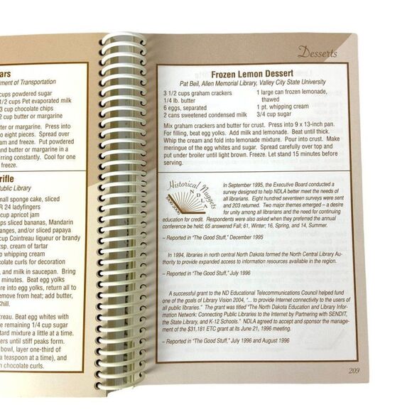 Dakota Gold Cookbook NDLA Celebrates 100 Years North Dakota Library Association - Picture 11 of 12